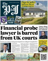 Portada de The Press and Journal (Reino Unido)