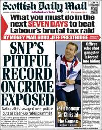 Portada de Scottish Daily Mail (Reino Unido)