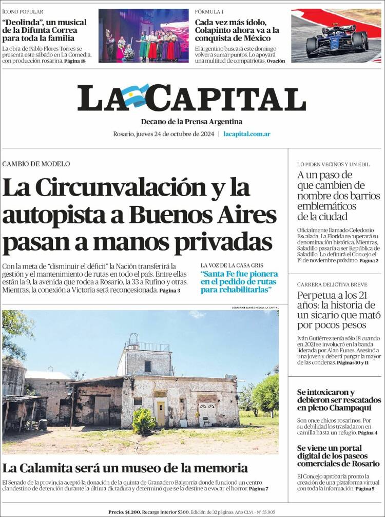 Portada de La Capital - Rosario (Argentina)