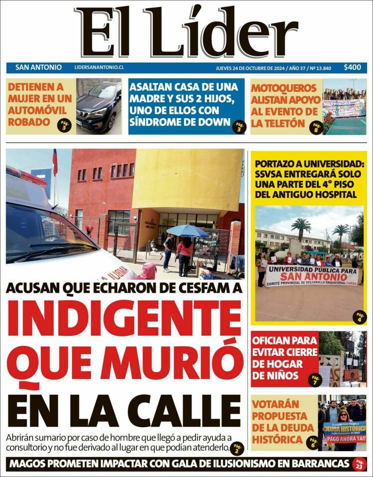 Portada de Lider de San Antonio (Chile)