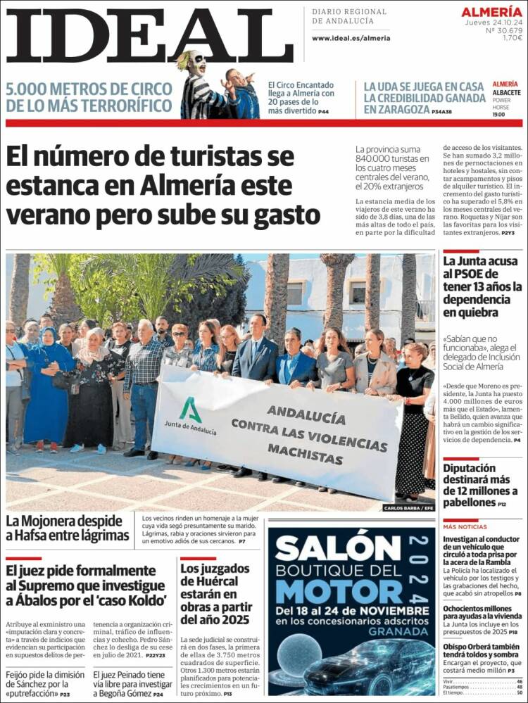 Portada de Ideal Almeria (España)