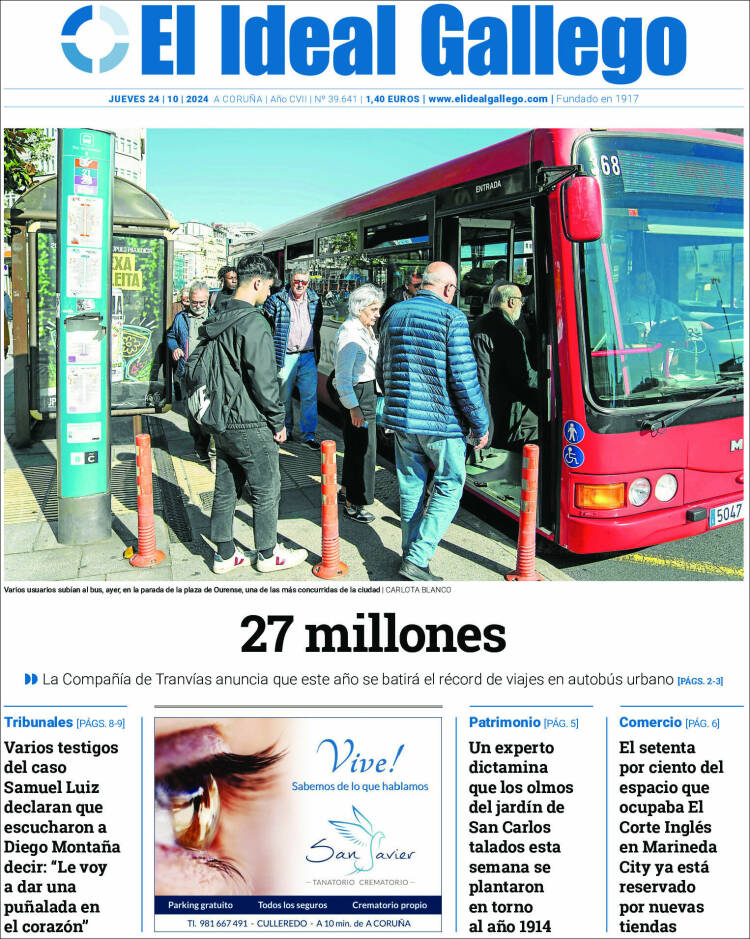 Portada de El Ideal Gallego (España)
