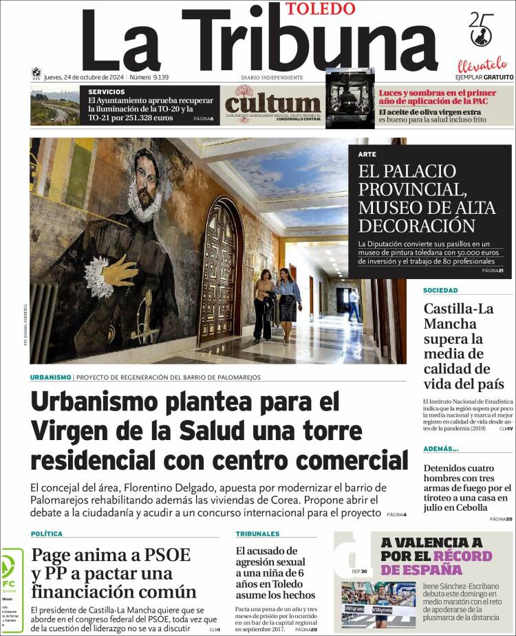 Portada de La Tribuna de Toledo (España)