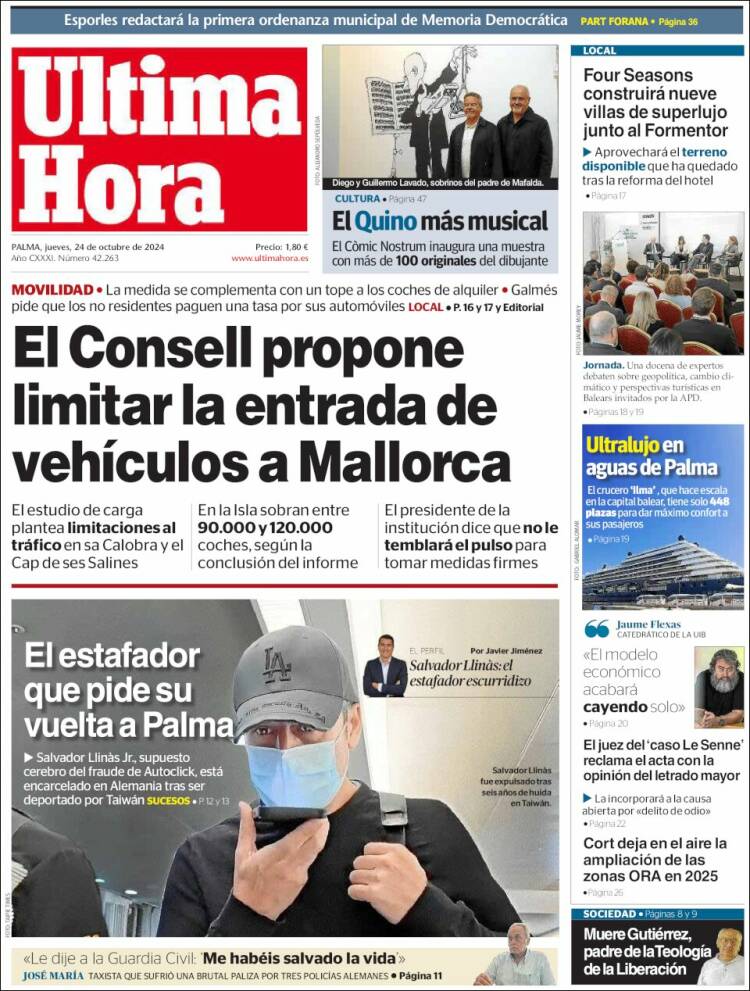 Portada de Última Hora (España)