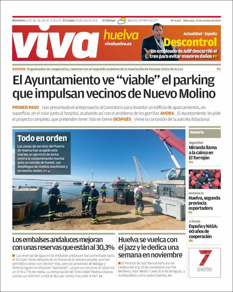 Portada de Viva Huelva (España)