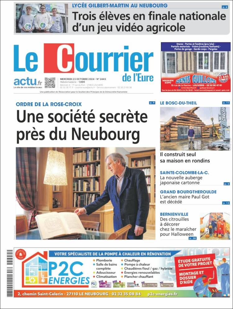 Portada de Le Courrier de l'Ouest (Francia)