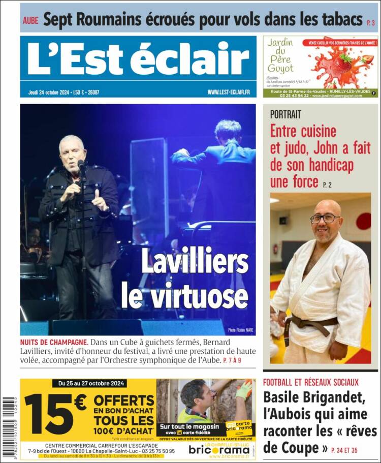 Portada de L'Est Eclair (Francia)