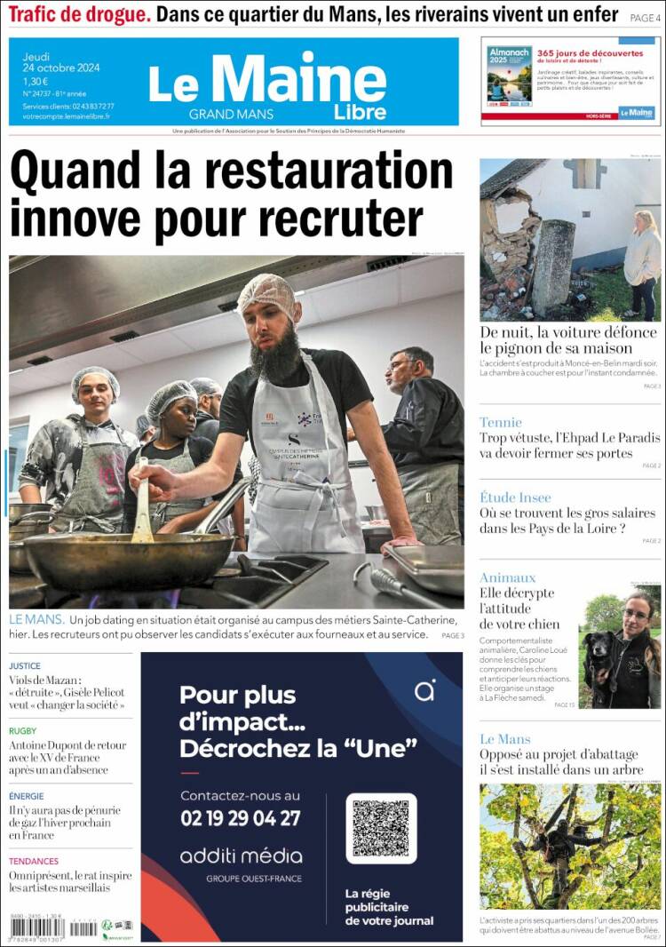 Portada de Le Maine Libre (Francia)