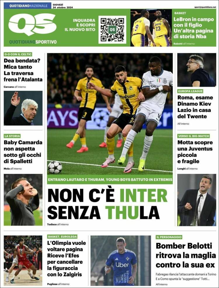 Portada de Quotidiano Sportivo (Italia)