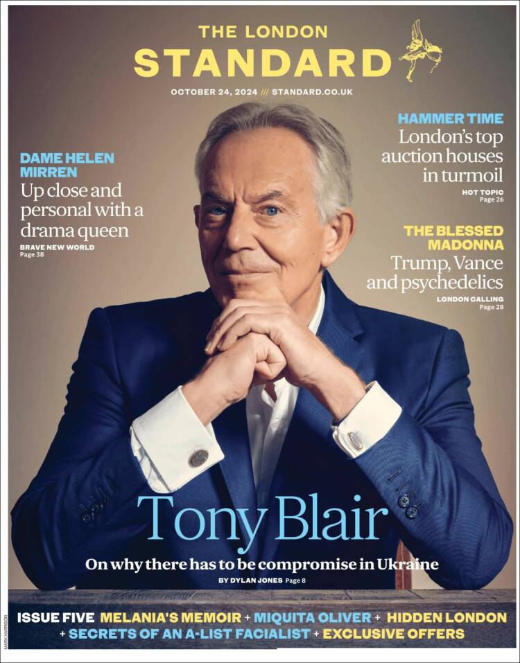 Portada de Evening Standard (Reino Unido)