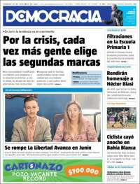 Portada de Diario Democracia (Argentina)