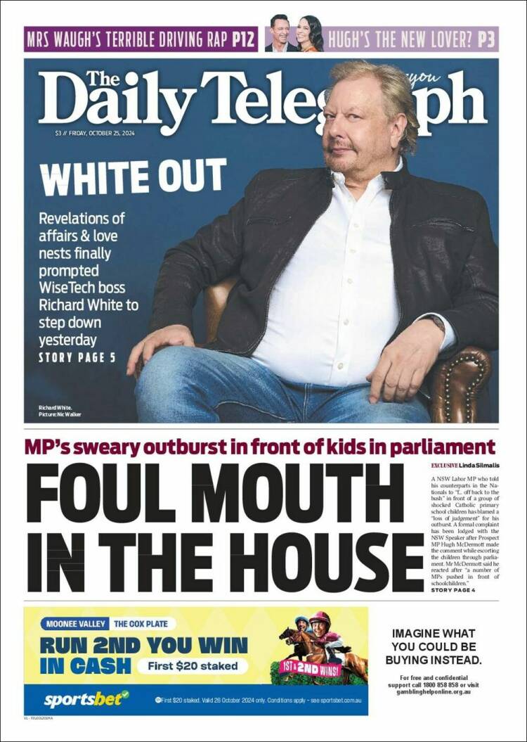 Portada de The Daily Telegraph (Australia)