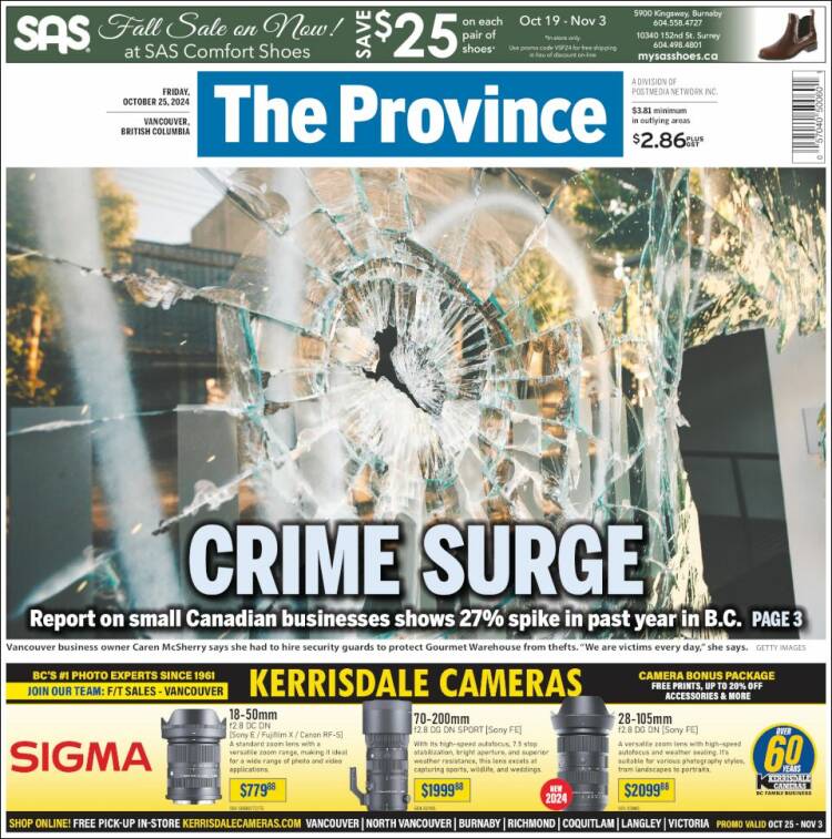 Portada de The Province (Canadá)