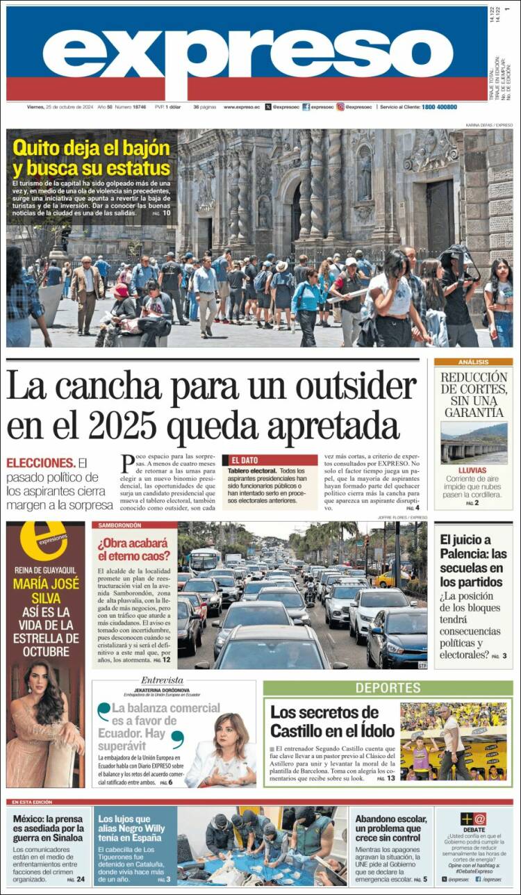 Portada de Expreso (Ecuador)