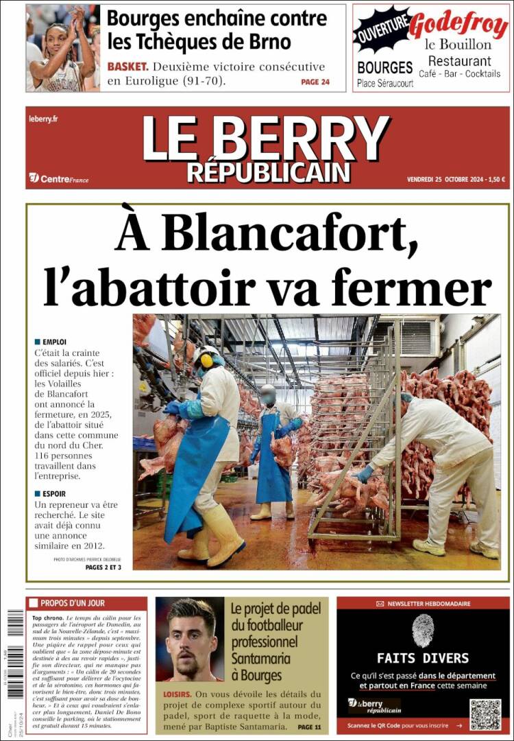 Portada de Berry Republicain (Francia)