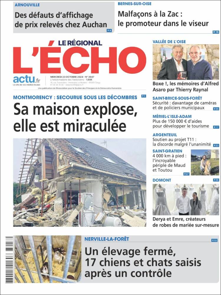 Portada de L'Echo de la Haute-Vienne (Francia)