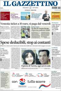 Portada de Il Gazzettino (Italia)