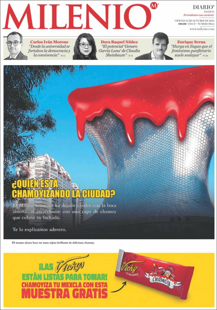 Portada de Milenio - Jalisco (México)