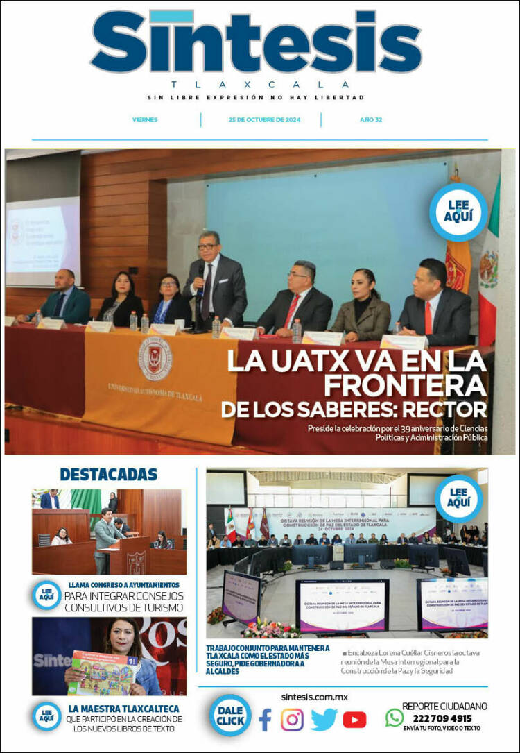 Portada de Síntesis de Tlaxcala (México)