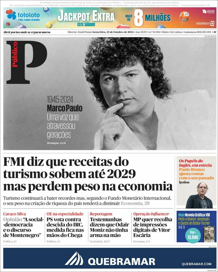 Portada de Público (Portugal)