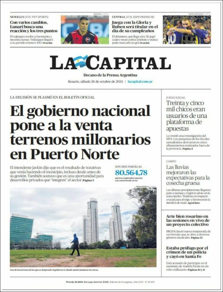 Portada de La Capital - Rosario (Argentina)