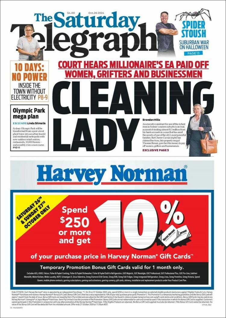 Portada de The Daily Telegraph (Australia)