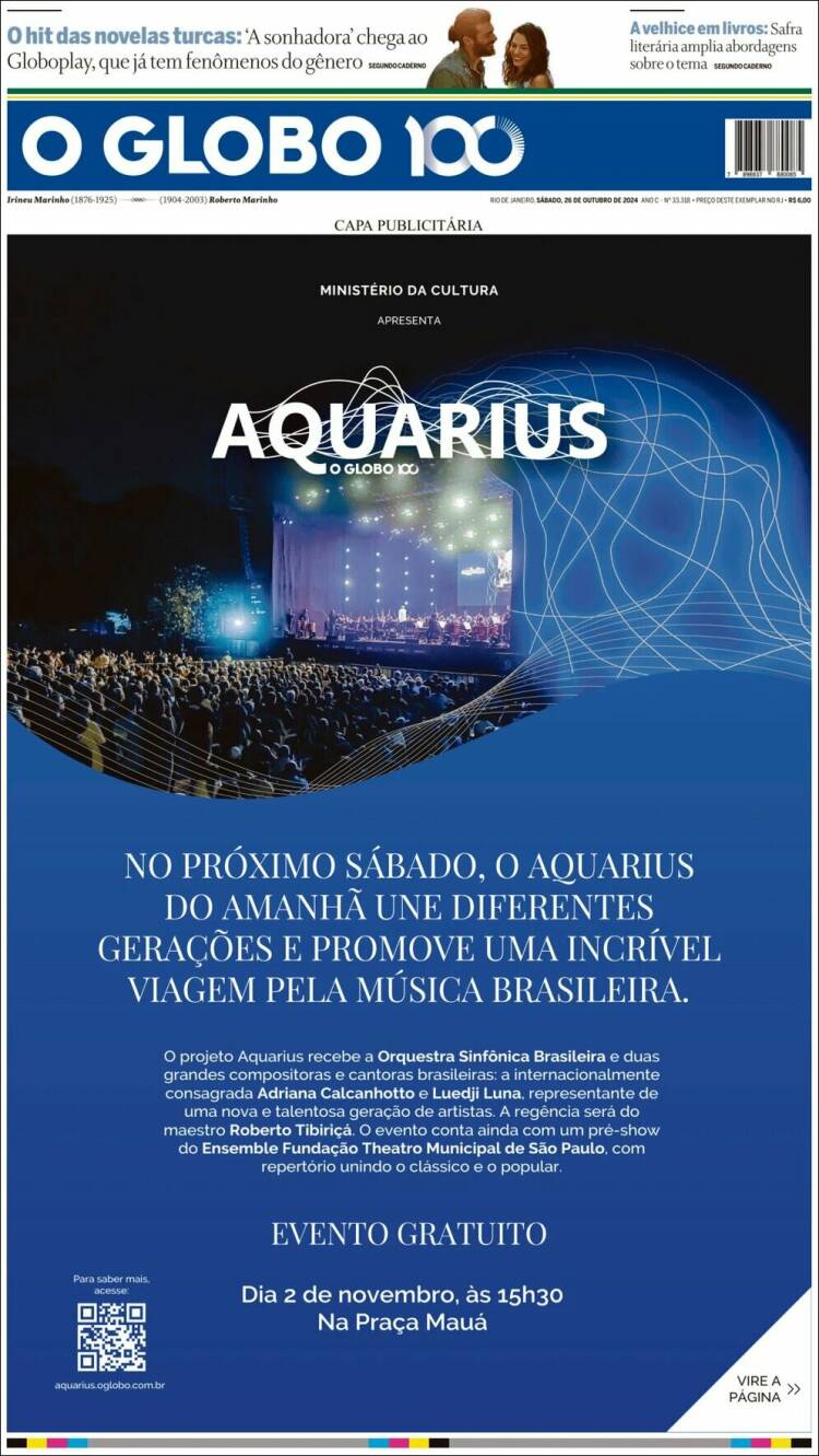 Portada de O Globo (Brasil)