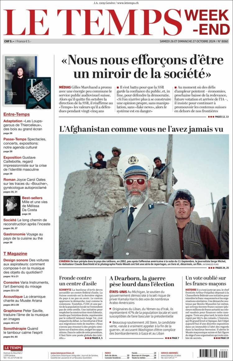Portada de Le Matin (Suiza)
