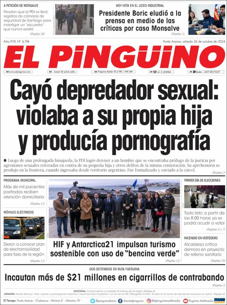 Portada de El Pingüino (Chile)