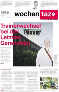 Portada de Die Tageszeitung (Alemania)