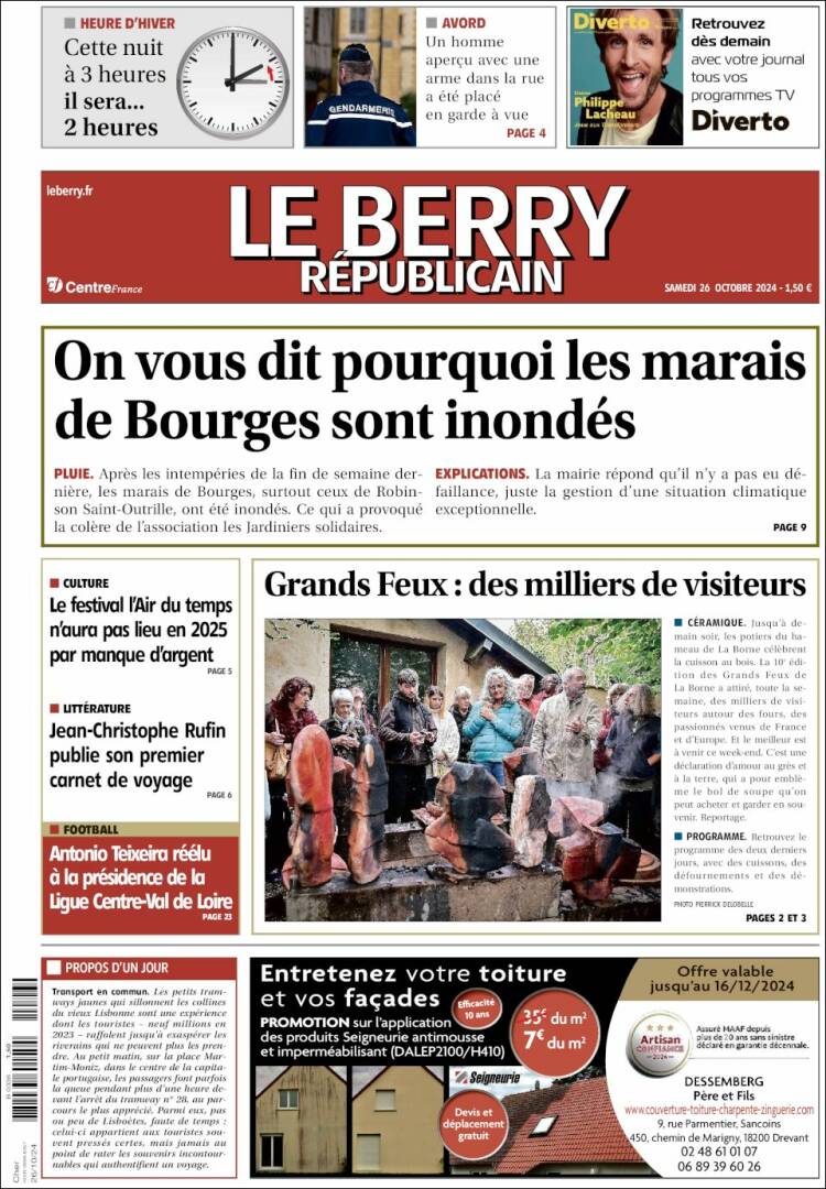 Portada de Berry Republicain (Francia)