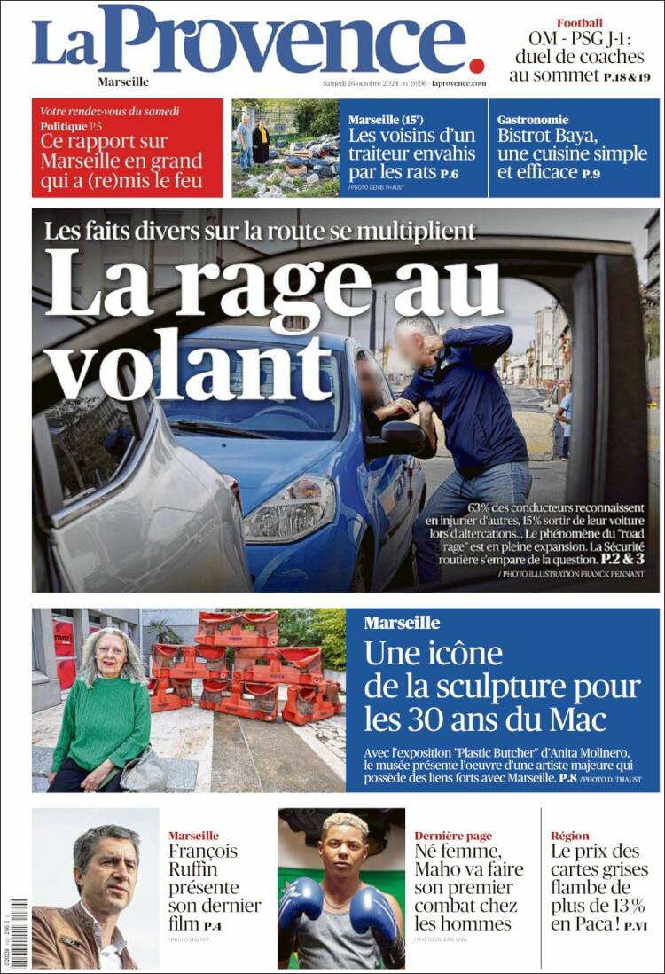 Portada de La Provence (Francia)