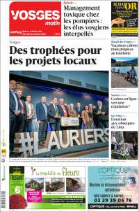 Portada de Vosges Matin (Francia)