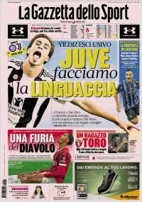 Portada de La Gazzetta dello Sport (Italia)