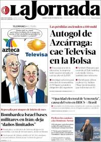 Portada de La Jornada (M&eacute;xico)