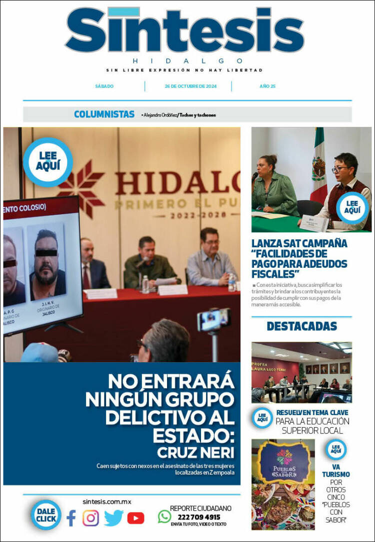 Portada de Sistesis - Hidalgo (M&eacute;xico)