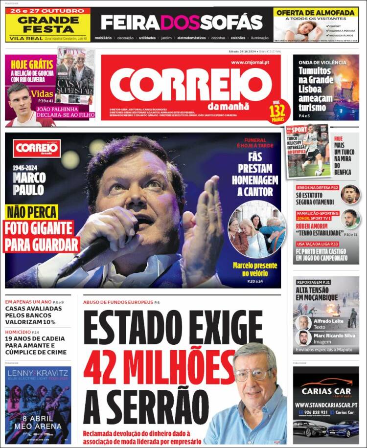 Portada de Correio da Manhã (Portugal)