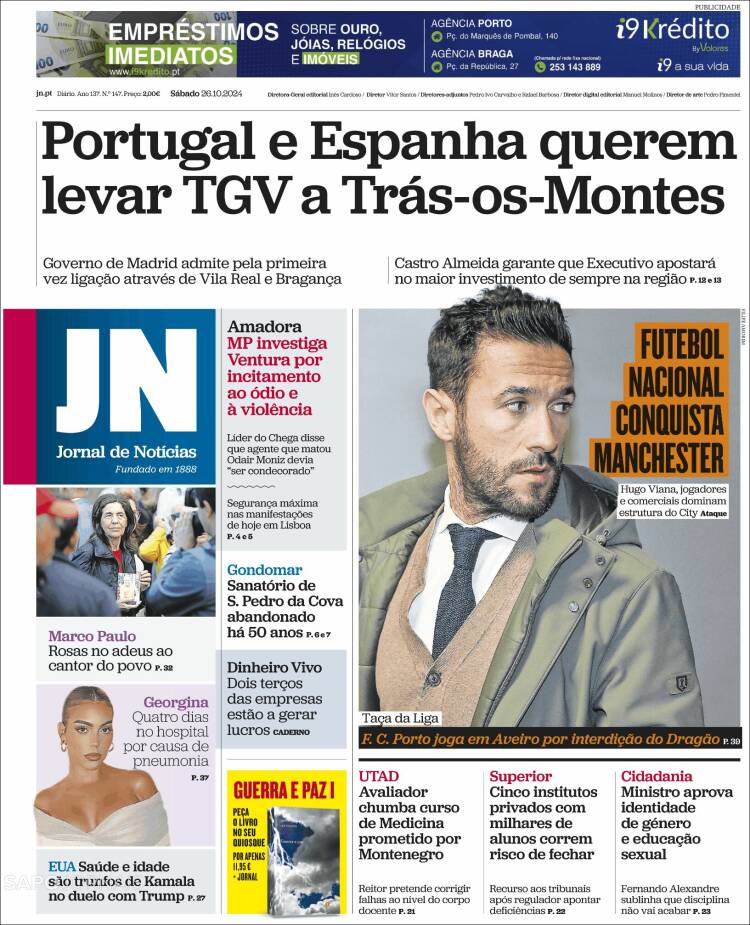 Portada de Jornal de Notícias (Portugal)