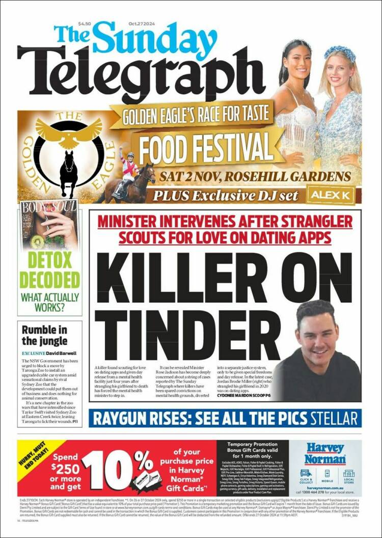 Portada de The Daily Telegraph (Australia)