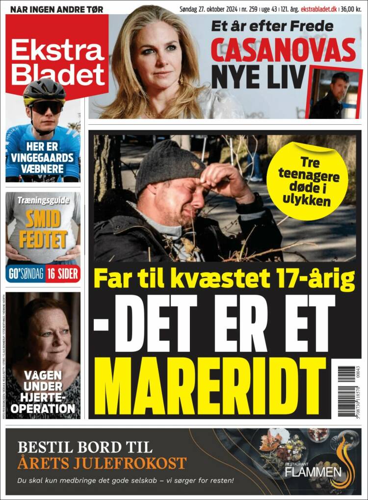 Portada de Ekstra Bladet (Dinamarca)