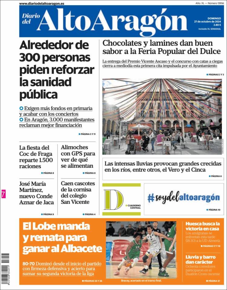 Portada de Diario del AltoAragón (España)