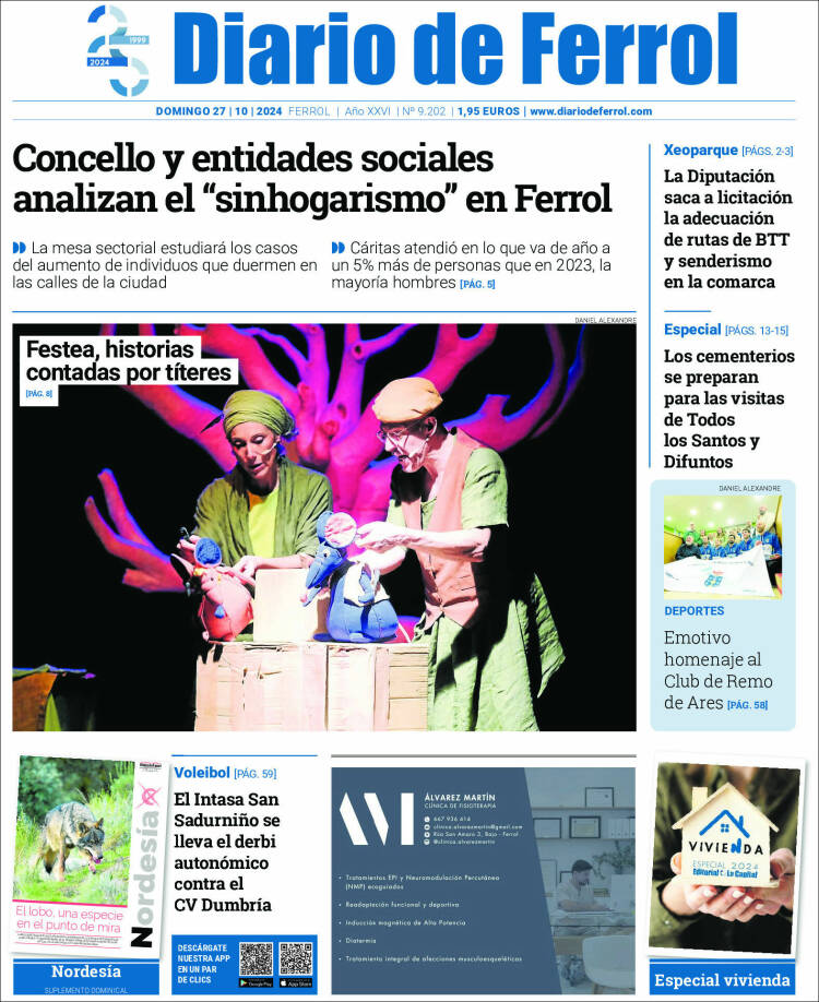 Portada de Diario de Ferrol (España)