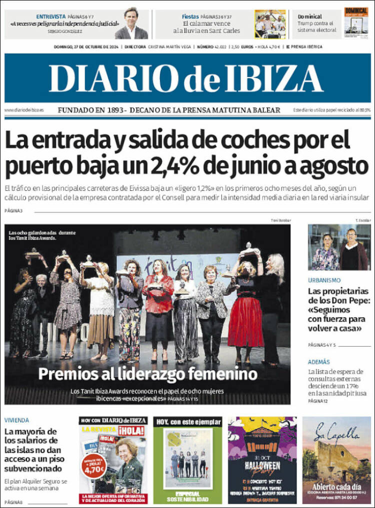 Portada de Diario de Ibiza (España)