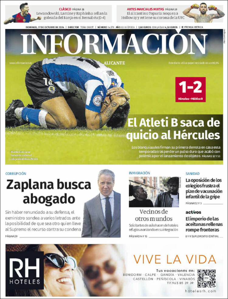 Portada de Diario Información (España)