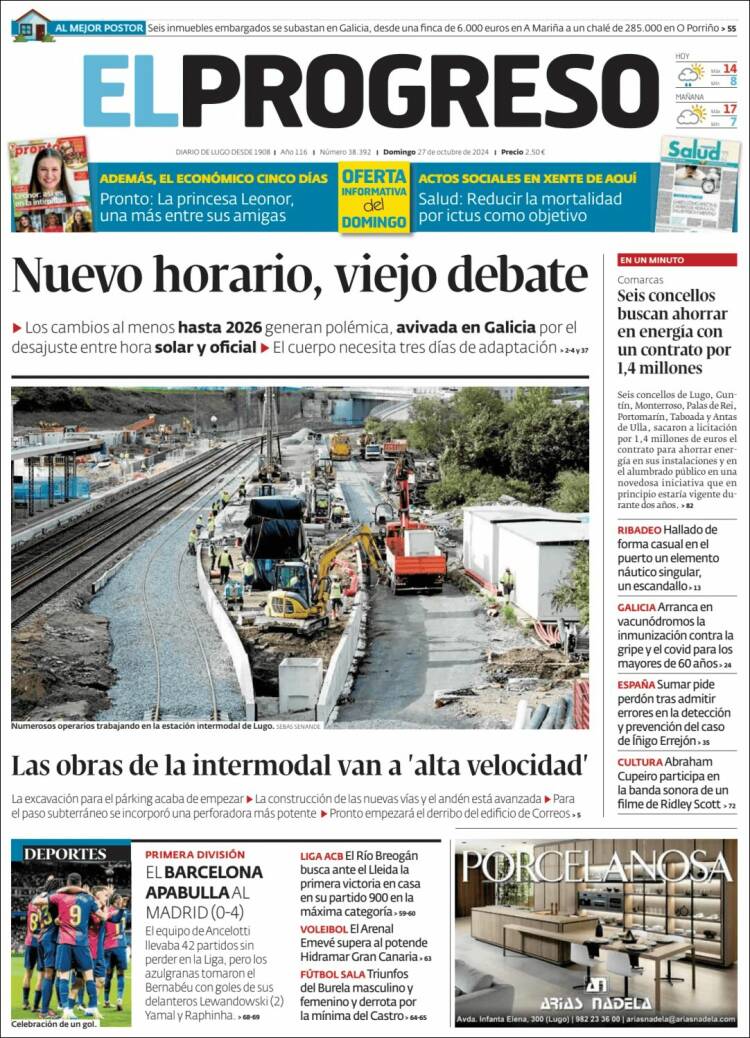 Portada de El Progreso (España)