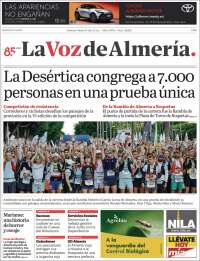 Portada de La Voz de Almería (España)