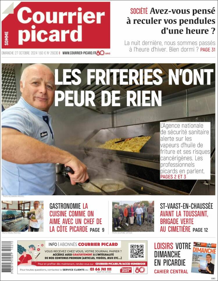 Portada de Courrier Picard (Francia)