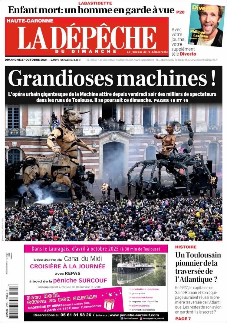 Portada de La Dépêche du Midi (Francia)