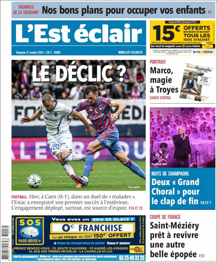Portada de L'Est Eclair (Francia)