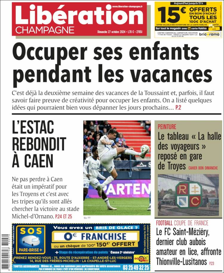 Portada de Libération Champagne (Francia)